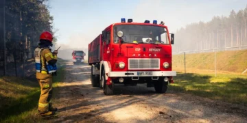 Pożar lasu pod Ełkiem. Ogień objął 6 hektarów, trwało wielogodzinne dogaszanie